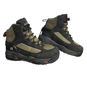 Korkers GreenBack Wading Boots Mens Size 8 Green Black OmniTrax Fishing Hiking